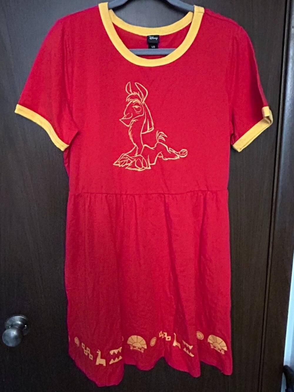 Disney The Emperor's New Groove Llama Ringer Dress Red Her Universe Size Large